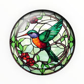20mm Hummingbird Stained Glass Gems – Glue-On (Pair)